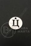 Pandantiv litera C oțel 13x1mm gaură 1.5mm 1 buc 305588
