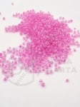 Mărgele de vitola transparente cu fir roz dark 2mm 1 pachet 50g 332073