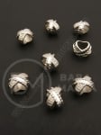 Margele SSV 11x8x8mm culoare argintie gaură 6mm 1 pachet 80 buc 318638