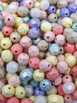 Bilă 8mm mată fațetata colorată 1 pachet 40g ~165 buc 312881