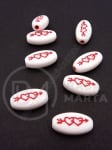 Figurină inimă 17x10x4.5mm gaură 2mm 1 pachet 40g ~58 buc 312777