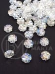 Cristal Clover 8x8.5x4mm imitație Swarovski efect AB gaură 0.8mm 1 pachet 10 bucăți 335565