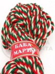Fir 100% lână răsucit alb verde roșu 100g ~35 metri 431379