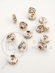 Șaibă 8x3.5mm cu cristale auriu roz, gaură 1.5mm, 10 buc. 301283