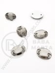 Farfurie de sticlă (cristal) 7x10x3.5mm gri 1 pachet 5 buc 151460