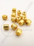 Mărgele metallice 5.5x5.5mm color aurie 30 buc 308345