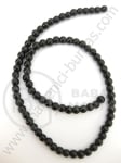 Mărgele de sticlă neagră 4mm ~80 bucăți 1 bucată 343050