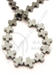 Cruce din hematite 10x10x4mm, gaură nonmagnetică 1mm ~40 buc 1 buc 352310