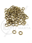 Inel metalic 5x1mm culoare bronz antic 1 pachet 200 buc 302116