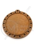 Pandantiv din lemn pentru bijuterii lăcuit 57x53x5mm bază de montare 40mm 1 pachet 3 buc 182128