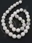 Bilă fațetată albă Howlite 10mm ~37 buc 352527