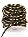 Pietre întoarse late naturale 3x2mm negre cu pietricele 1 metru 421136