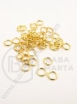 Inel metalic 5x0.7mm culoare aurie 1 pachet 200 buc 301177