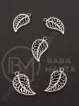 Pandantiv metalic 19x11x2mm culoare argintie 1 pachet 15 buc 306035