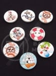 Nasture din lemn 20x4.5mm gaură mixtă 2mm 1 paket 10 pcs 327150