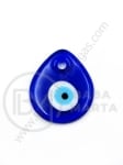 Pandantiv din lampwork ochi albastru 34x30x5mm 1 bucată 335337