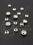 Margele SSV pălărie argintie 8x4mm, gaură 1mm, 1 pachet, 300 buc. 318650
