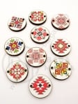 Țiglă de lemn 20x3mm BRODERIE gaură 2mm 1 pachet 10 buc 182201