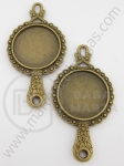 Pandantiv metalic 60x32mm bronz antic NF 1 bucată 308001