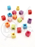 Zaruri colorate 6mm punct argintiu gaură 3mm 40g ~207 piese 311524