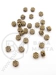 Flori metallice 5x3mm culoare bronz antic gaură 1mm 30buc 308821