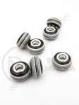 Mărgele colorate din cauciuc 14x8mm gaură 5mm 1 pachet 5 buc 311404