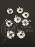 Pandantiv metalic 17x13mm argint 10 bucăți 308596