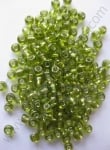 Mărgele de vitsila verde österret cu fir metalic 3mm 50g 333080