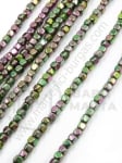 Cub de hematit 3mm, gaură nemagnetică 1mm ~130 buc ~40cm1wt 353231