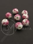 Bilă de porțelan 10mm vopsită gaură 3mm 1 buc 335218