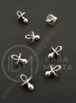 Pandantiv metalic 13x10x10mm culoare argintie 1 pachet 10 buc 308910