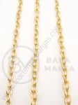 Lanț metalic 3x5x1mm culoare aurie 1 metru 301777