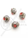 Mărgele Indonezia ~15x~16mm lucrate manual gaură 2mm 1 buc 308573