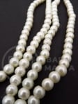 Şir de perle din glass crem, 6 mm. ~80cm ~140 bucati 341041