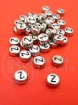 Mărgele 7x4mm lettera Z metalică gaură 1mm 1 pachet 100 buc 318625
