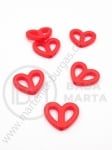 Inimă 20x18mm roșu 1 pachet 40g ~84 buc 312081