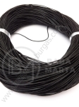 Piele naturală rotundă neagra 1mm 1 metru 421145
