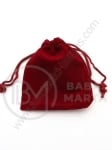 Geantă pentru bijuterii 7x9cm catifea bordo 1 pachet 5 buc 461439