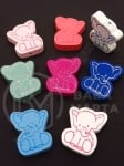 Figurină elefant din lemn 25x21x6mm MIX 1 pack 10 pcs 327146