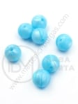 Bilă de mărgele din silicon 12mm gaură 1.5mm 1 paquet 5 buc 317045