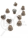 Capac metalic 9x7mm culoare cupru gaura 2mm 50 buc 301245