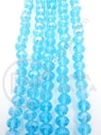 Șir de cristale 6x4.5mm curcubeu albastru 42cm ~90 buc 342263