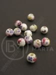 Bilă de porțelan 6mm vopsită gaură 1.5mm 5 buc 335042