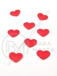 Inimă satinată 13x10mm red moale 1 pachet 100 buc 461332
