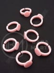 Bază inelară din plastic 14mm, base roz pentru lipire 9mm, 1 pack 20 pcs 121057