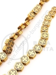 Hematite cu cruce 8x9x5mm aur nonmagnetic gaură 1.5mm ~54buc 1buc 352326