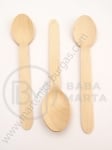 Lingură de lemn 158x33mm albă 10 bucăți 181261
