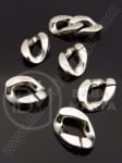 Inel SSV 17x23mm pentru lanț argintiu 25 buc 318001