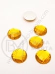 Pietricele acrilice 16x5.5mm galbene pentru lipit 1 pachet 20 buc 151616
