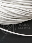 Piele naturală rotundă albă 3mm 1 metru 421151